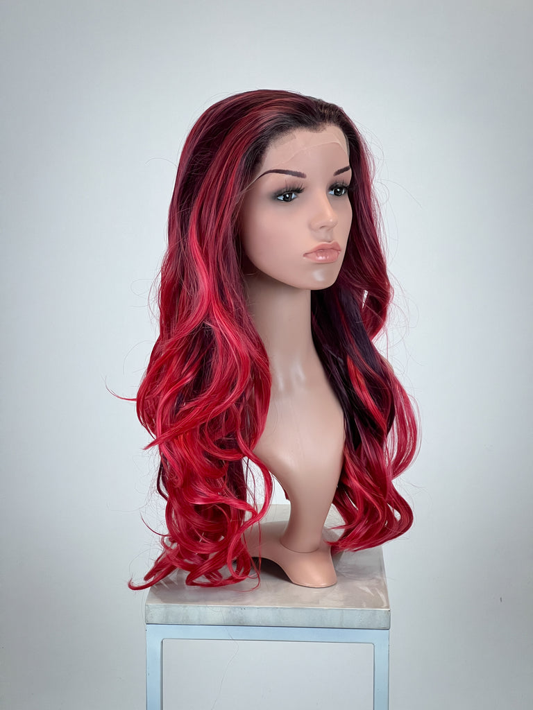 Cleo Ruby Red Lace Front Wig