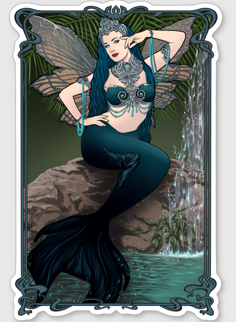 Silhouette Finbella Fairy Mermaid Sticker