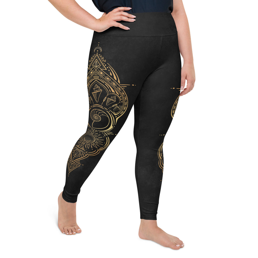 Finbella Riviera Muse Plus Size Leggings - Black