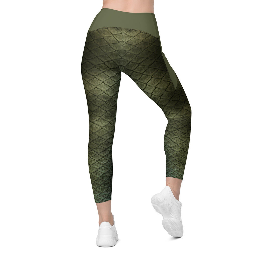 Bluegill Cross Waist Leggings with Pockets