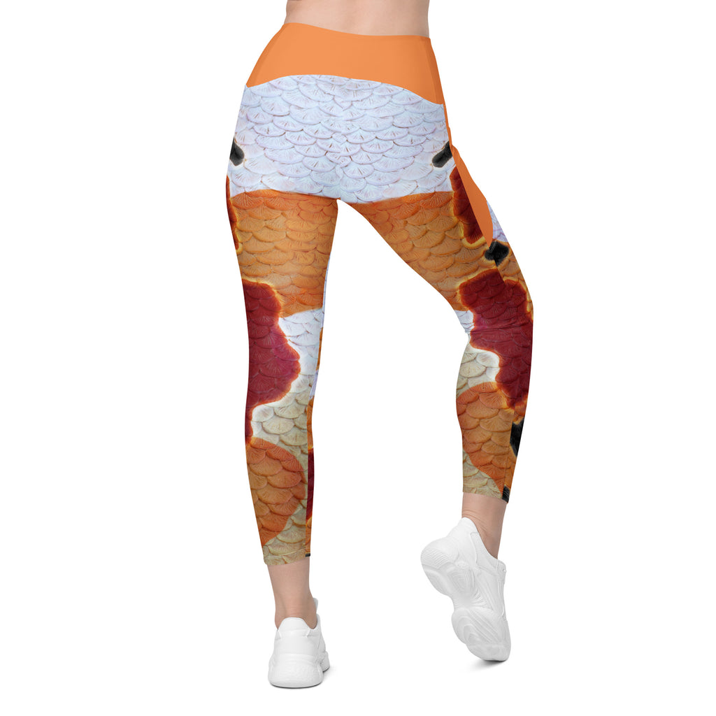 Classic Koi Cross Waist Leggings with Pockets