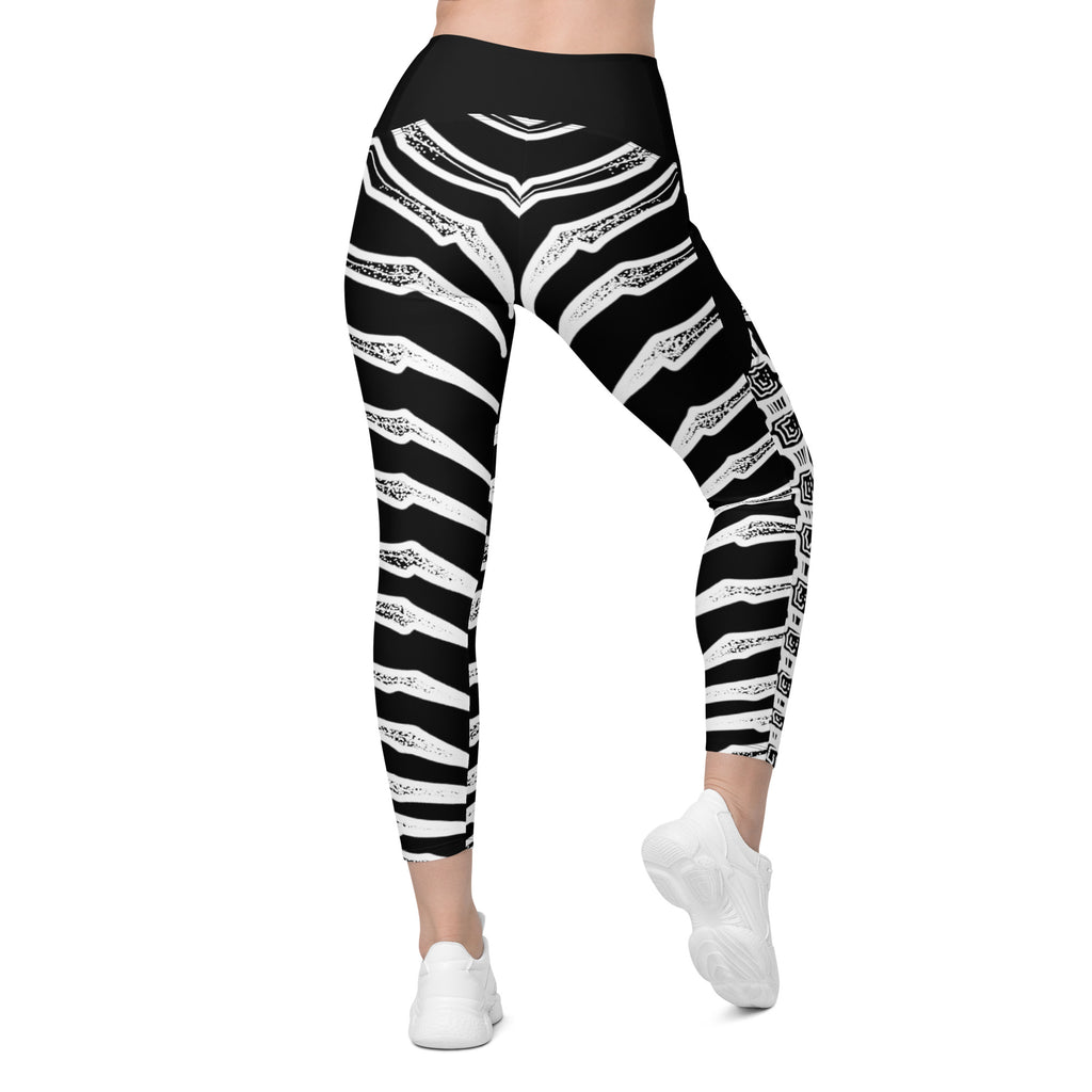 Dead Men Tell No Tails Cross Waist Leggings with Pockets