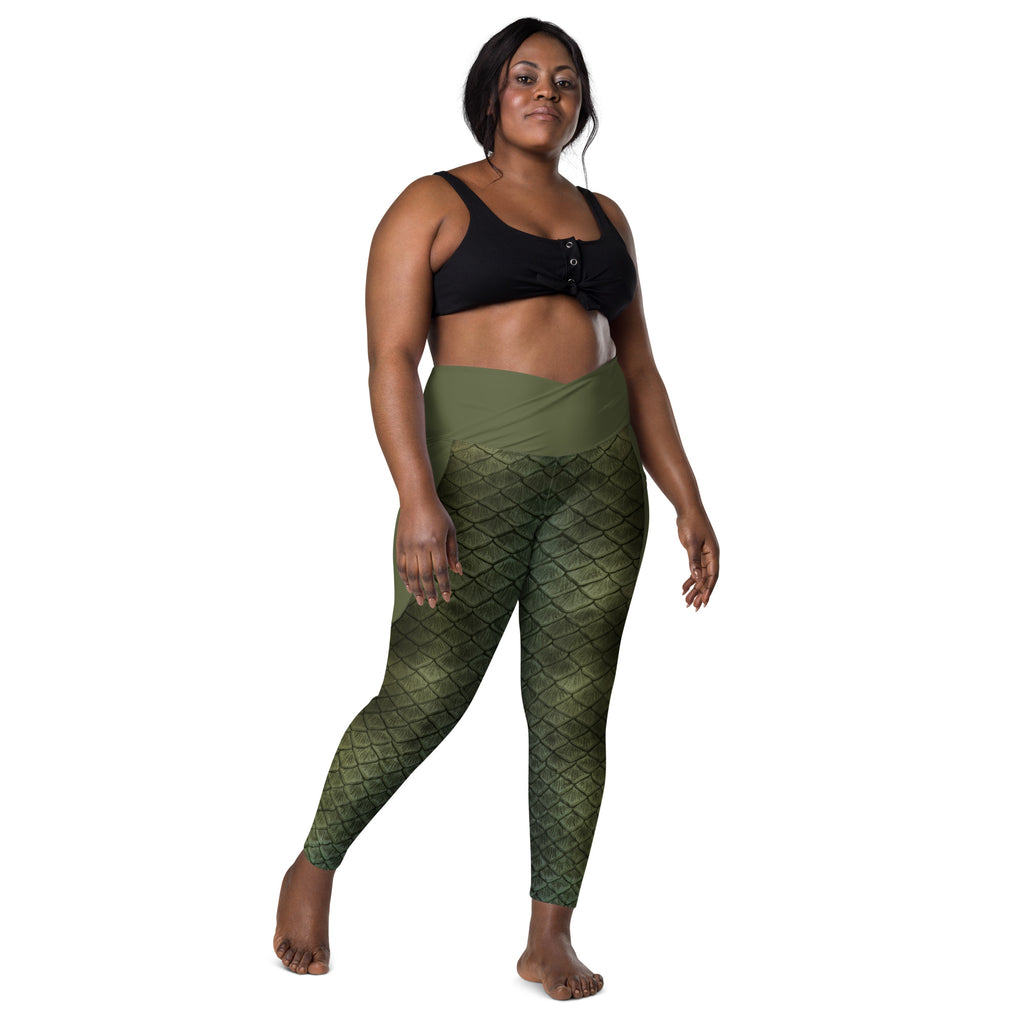 Bluegill Cross Waist Leggings with Pockets