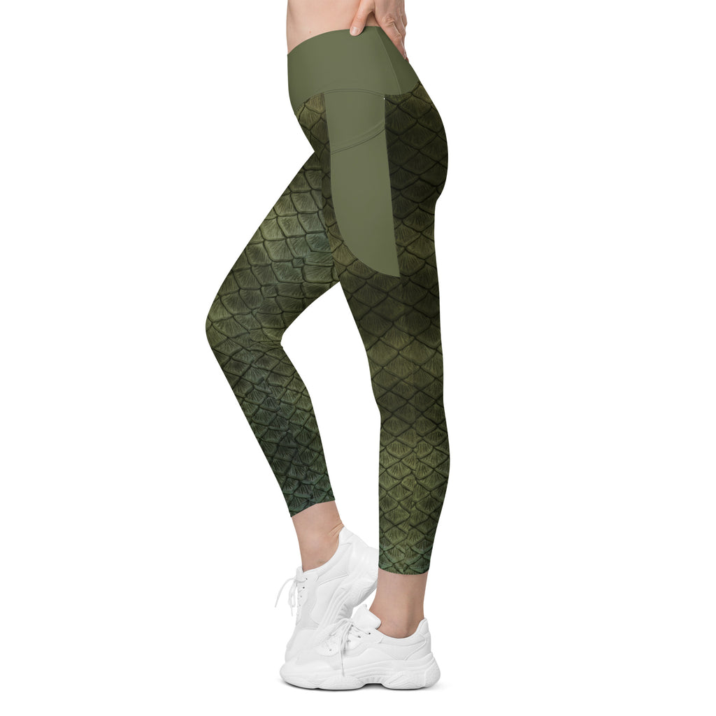 Bluegill Cross Waist Leggings with Pockets