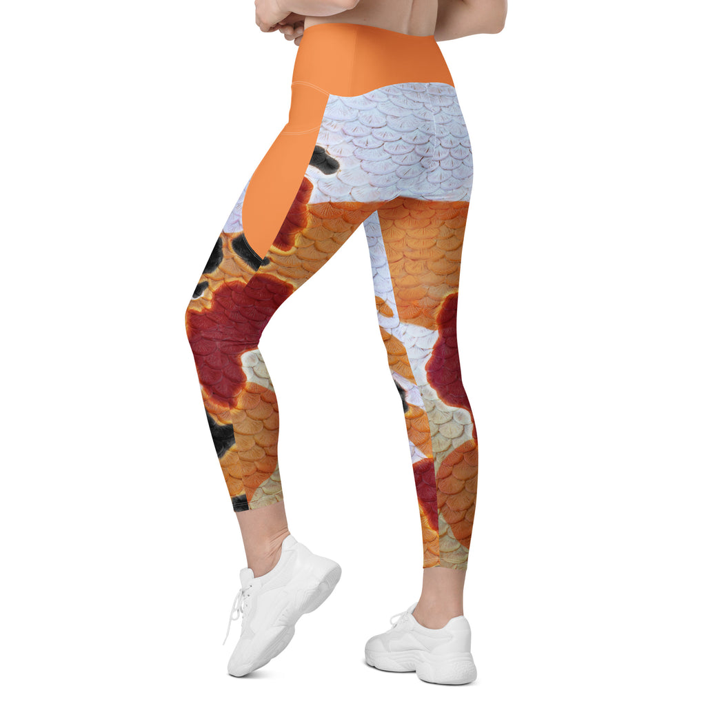 Classic Koi Cross Waist Leggings with Pockets