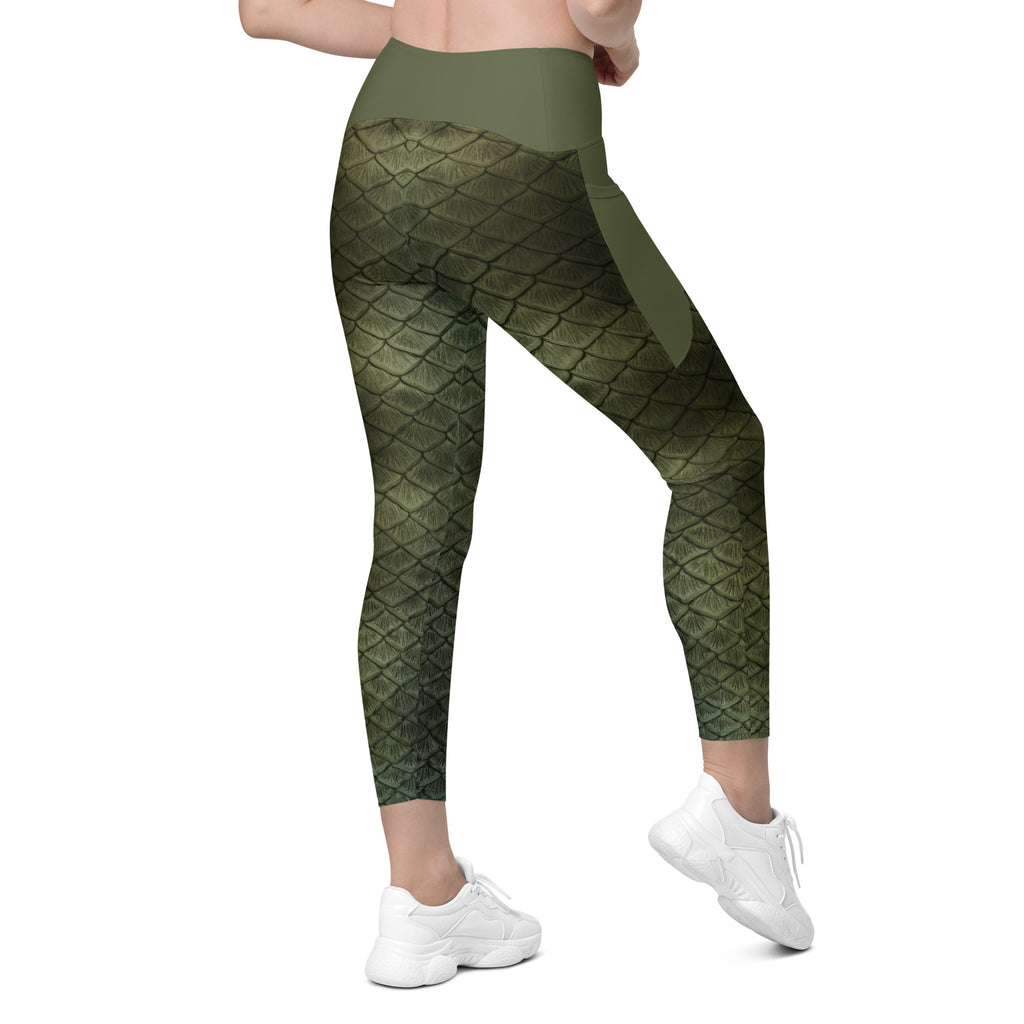 Bluegill Cross Waist Leggings with Pockets
