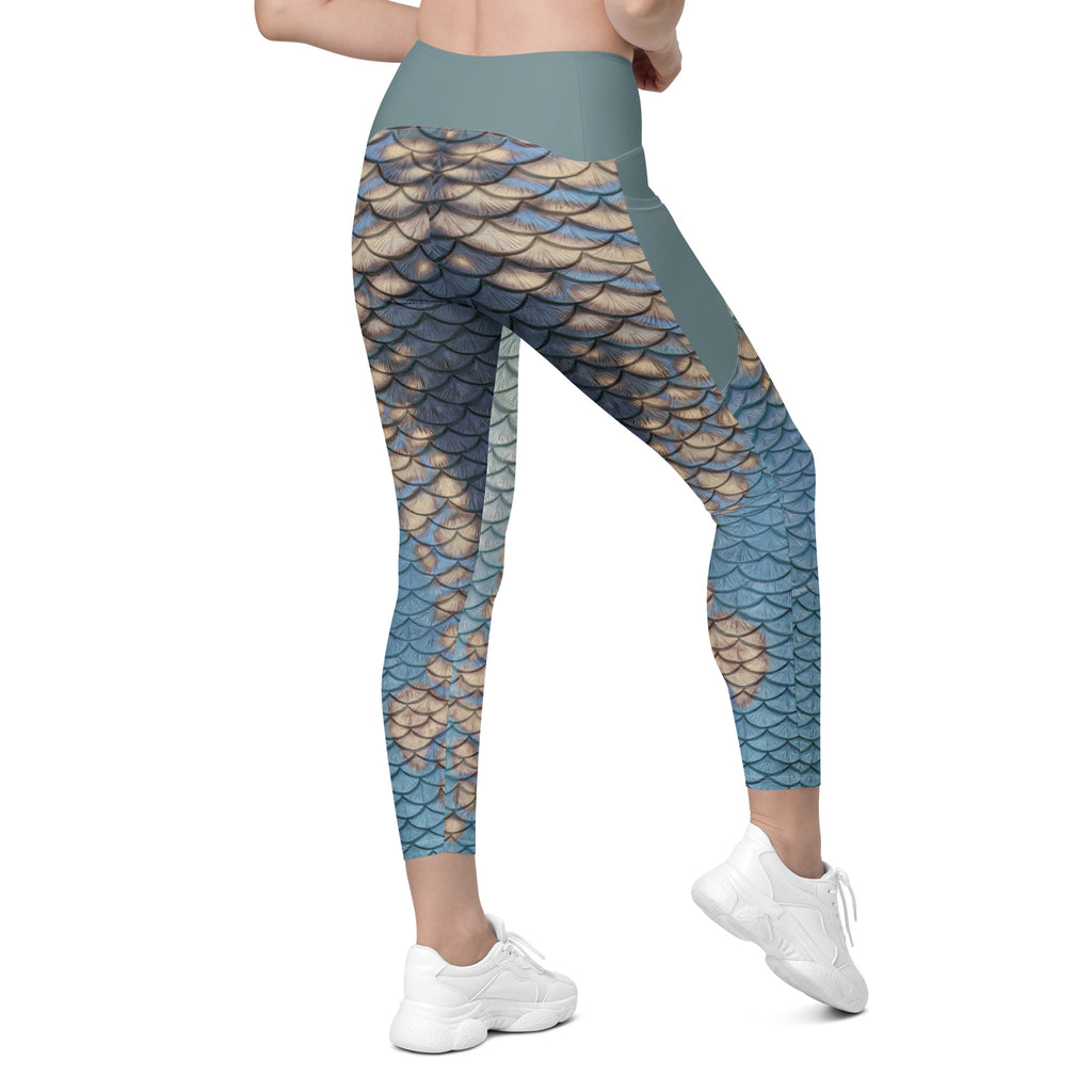 Moonshell Cross waist leggings with pockets