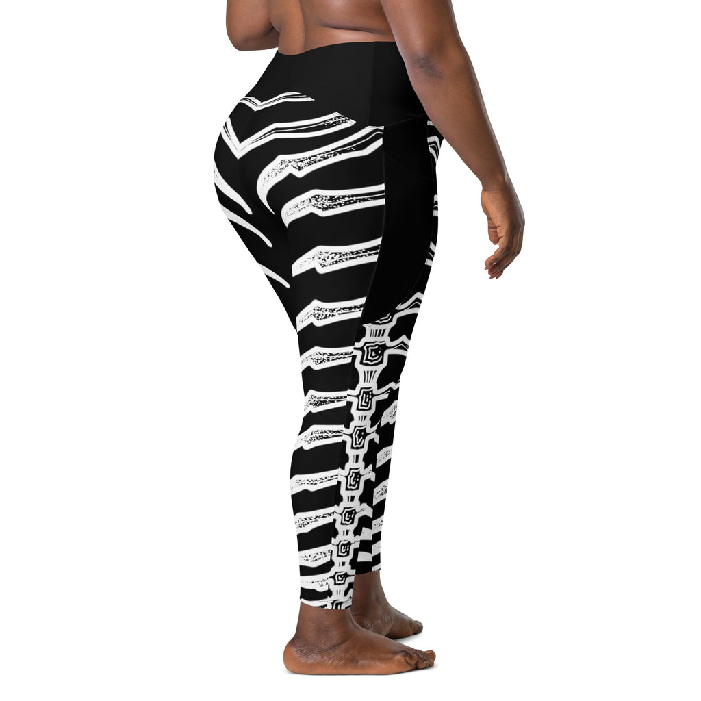 Dead Men Tell No Tails Cross Waist Leggings with Pockets