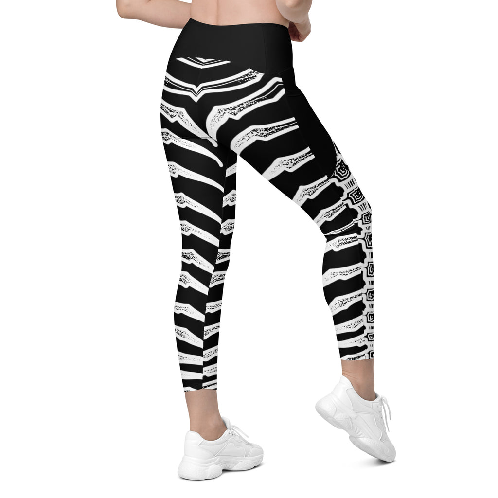 Dead Men Tell No Tails Cross Waist Leggings with Pockets