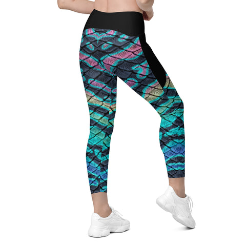 Moonshell Cross waist leggings with pockets