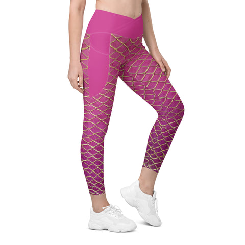 Moonshell Cross waist leggings with pockets
