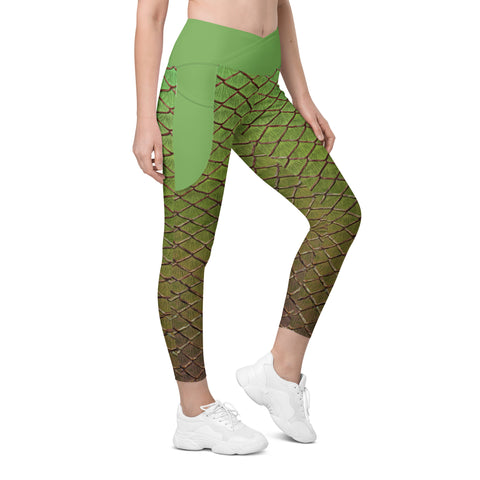 Moonshell Cross waist leggings with pockets