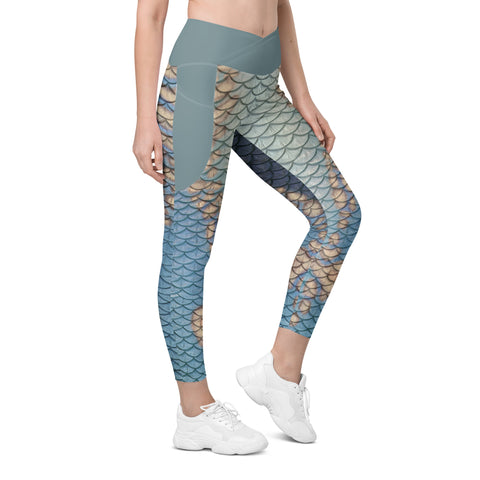 Helix Cross Waist Leggings with Pockets