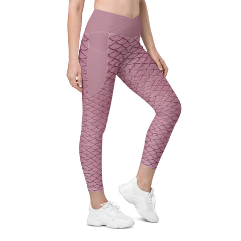 Moonshell Cross waist leggings with pockets