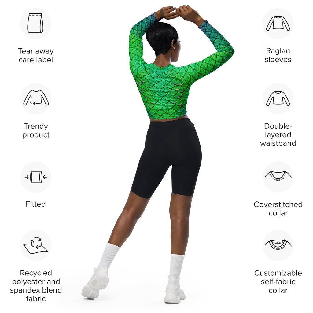 Ariel's Melody Recycled Cropped Rash Guard