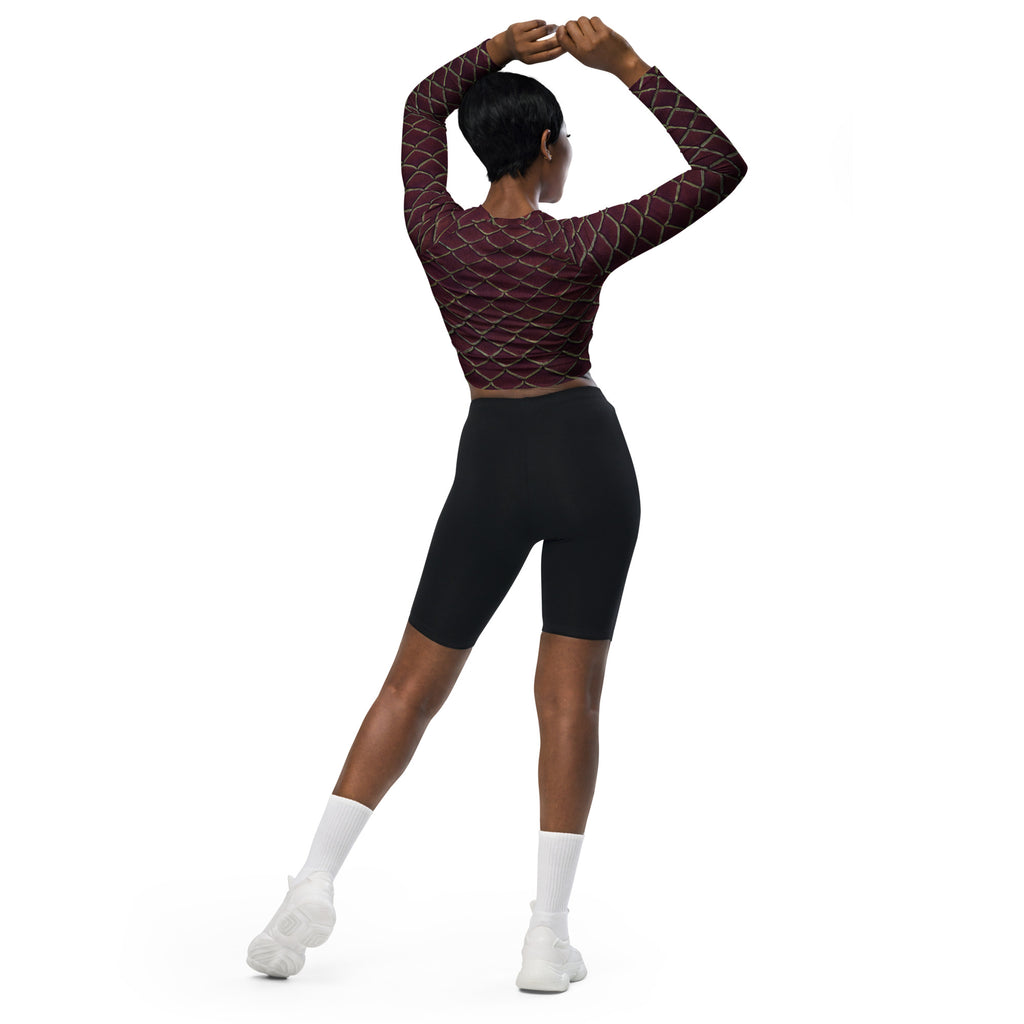 Yule Tide Recycled Cropped Rash Guard