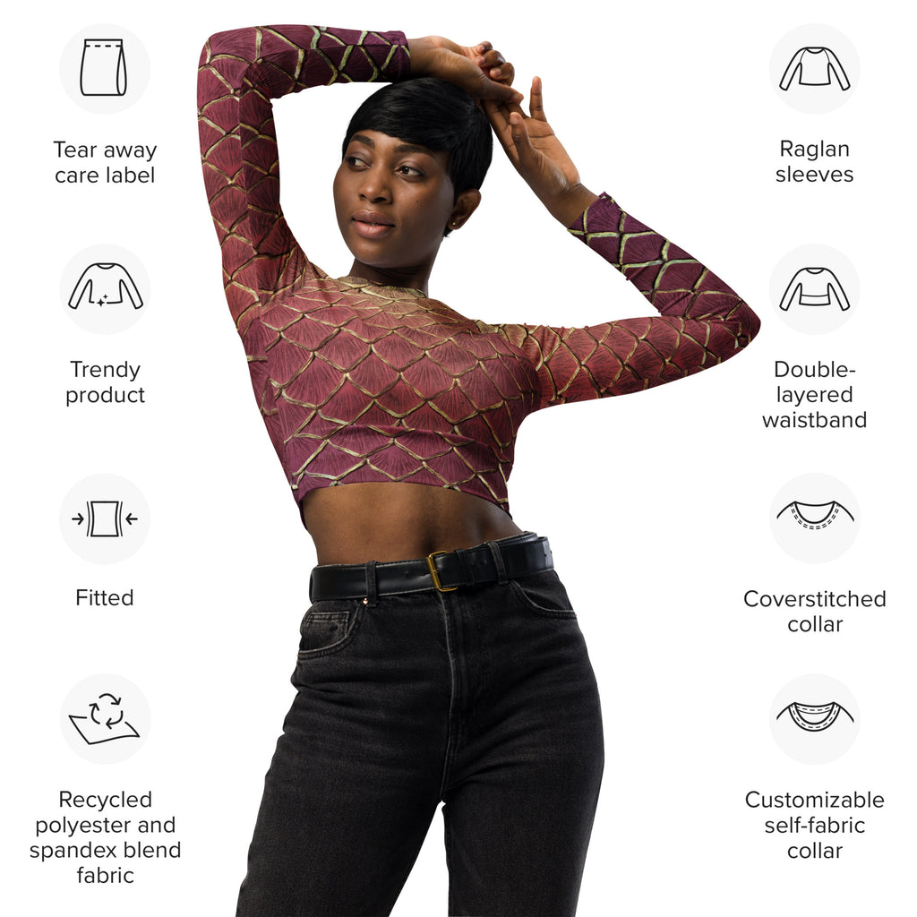 Sanderson's Spell Recycled Cropped Rash Guard