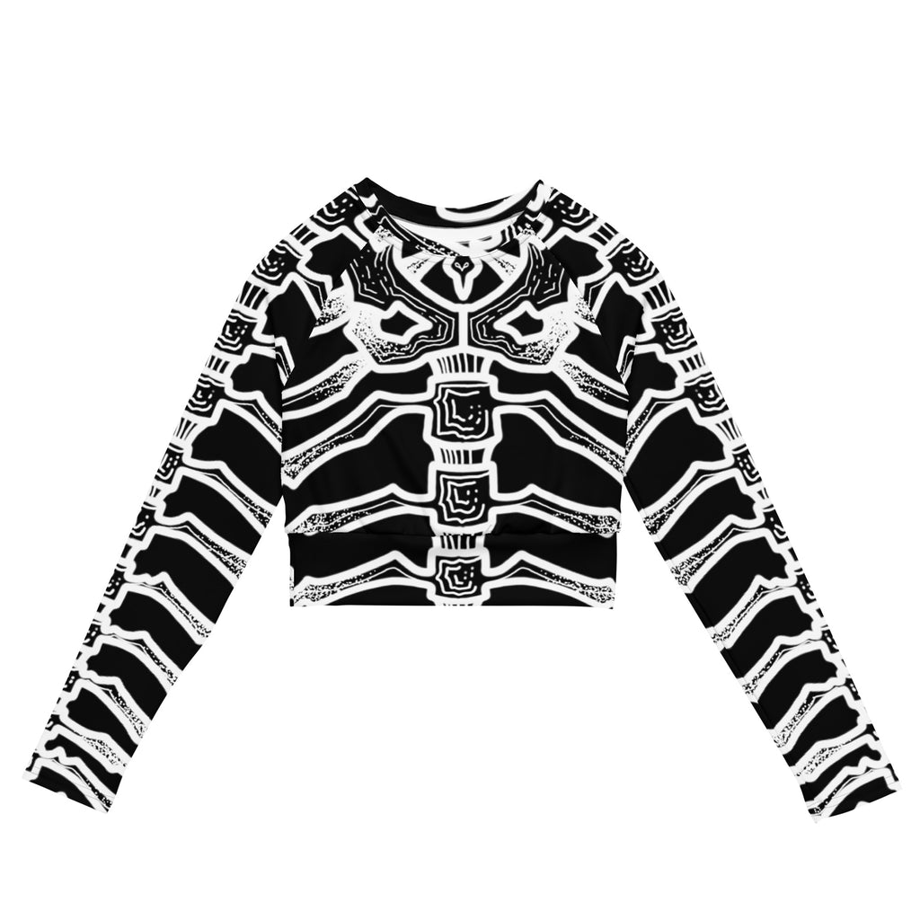 Dead Men tell No Tails Recycled Cropped Rash Guard