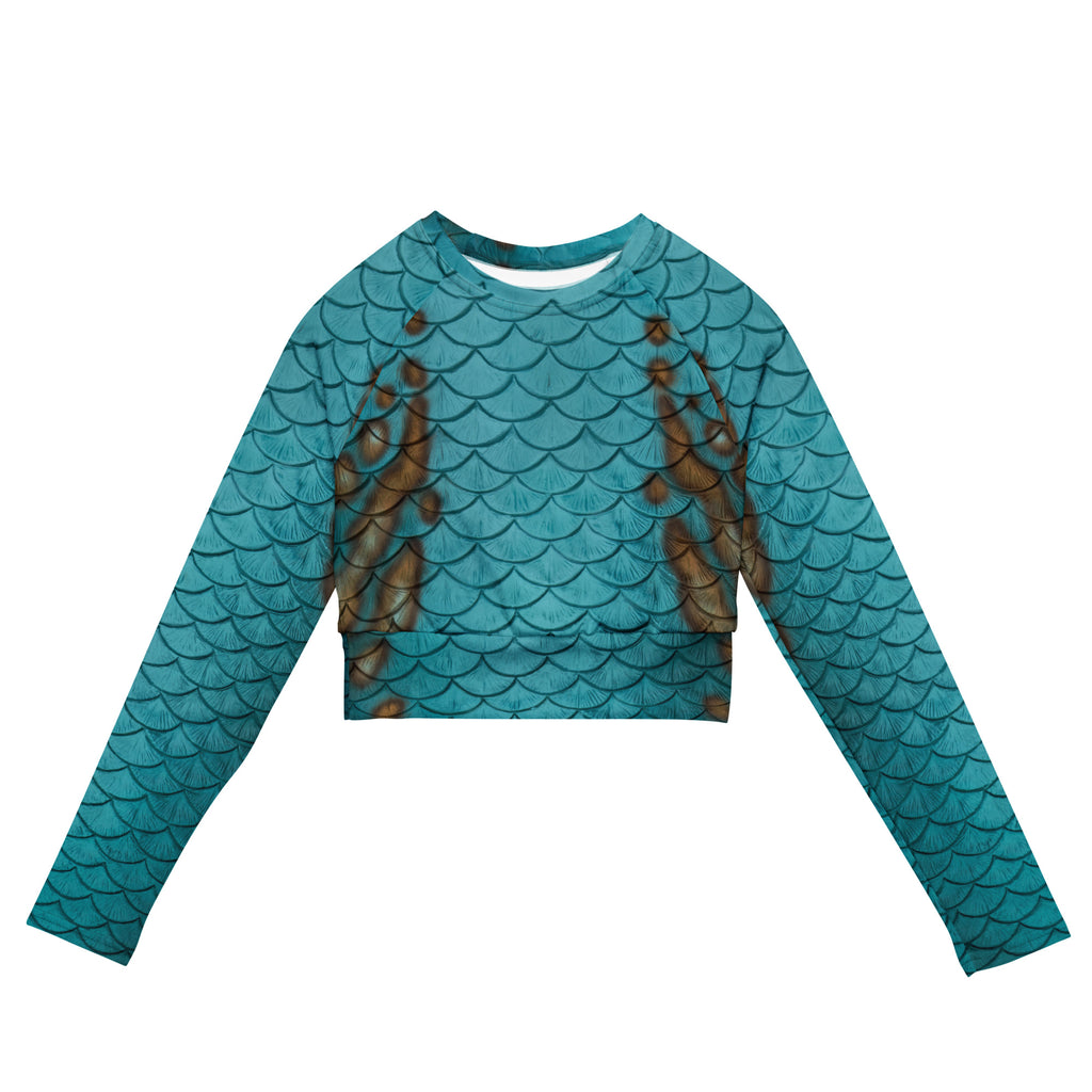 Indigo Recycled Cropped Rash Guard