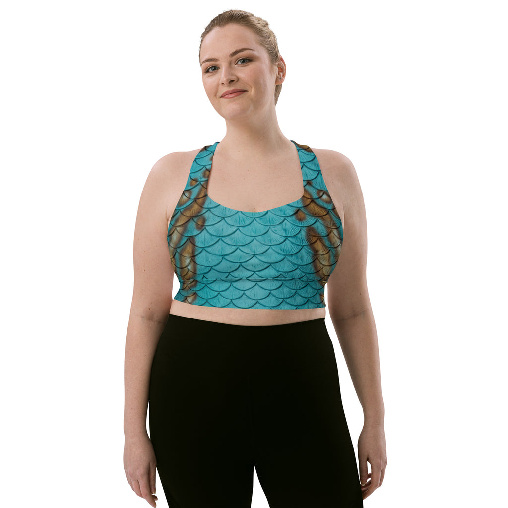Indigo Recycled Longline Sports Bra