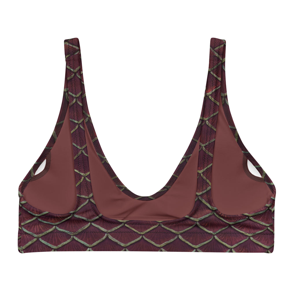Yule Tide Recycled Padded Bikini Top