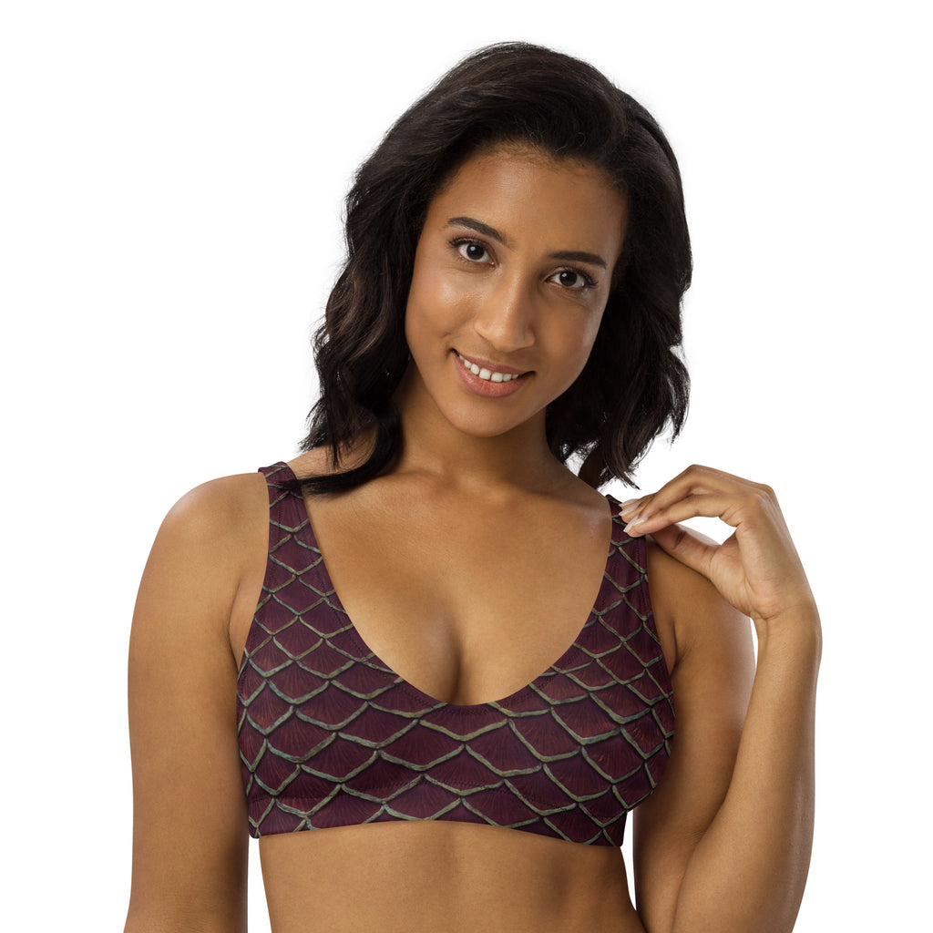 Yule Tide Recycled Padded Bikini Top