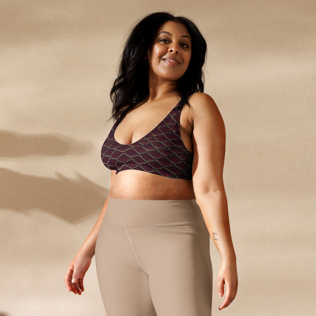 Yule Tide Recycled Padded Bikini Top