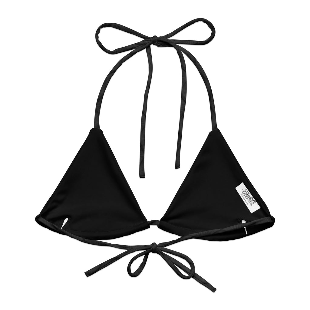 Obsidian Recycled String Bikini Top