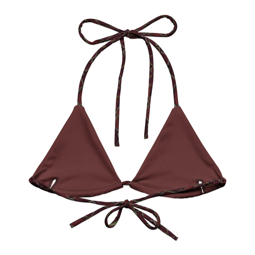 Yule Tide Recycled String Bikini Top