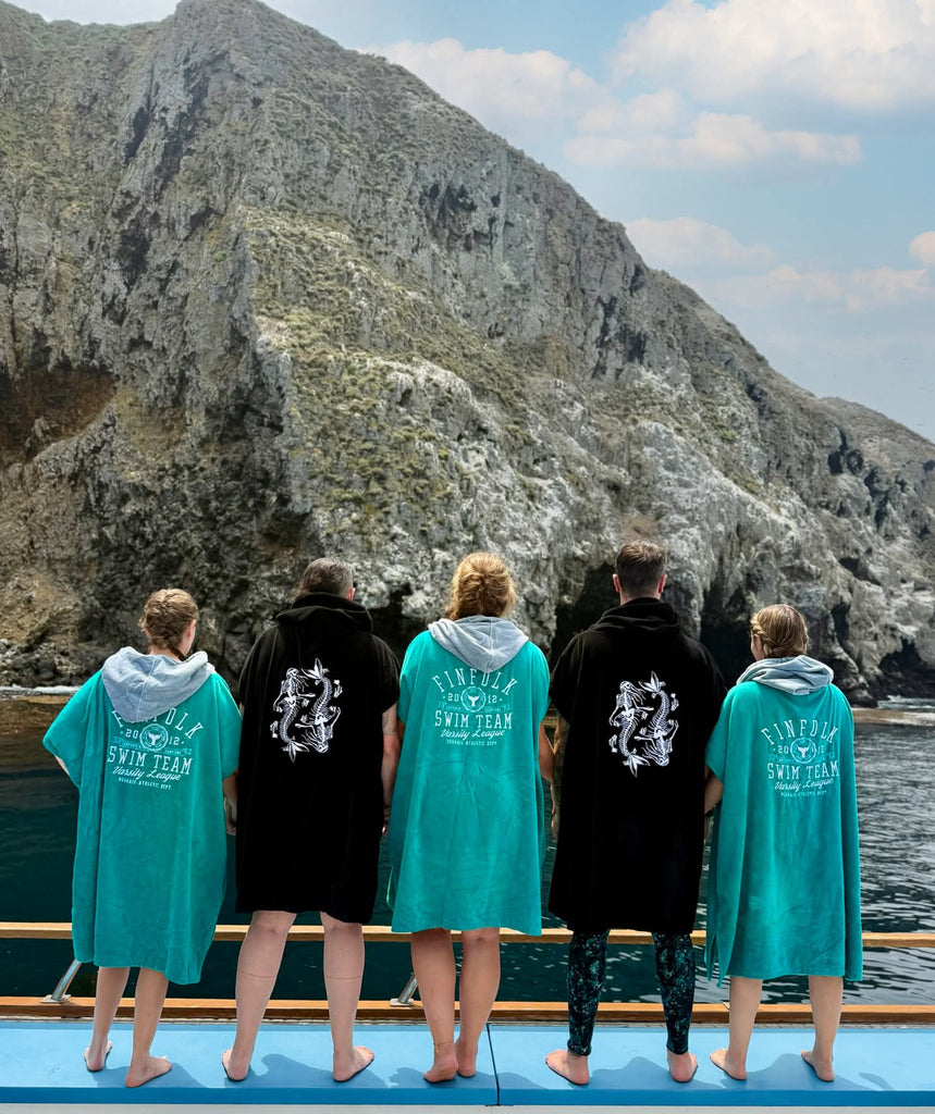 Finfolk Swim Team Teal Changing Poncho