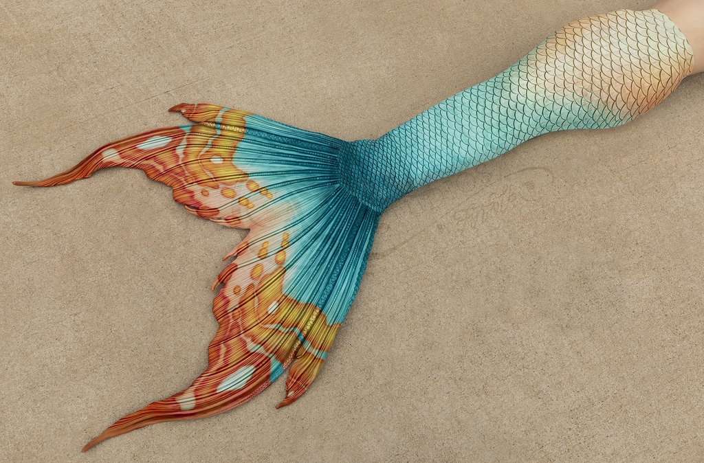 Clementine Merbella by Finfolk Signature Fabric Tail - READY TO SHIP