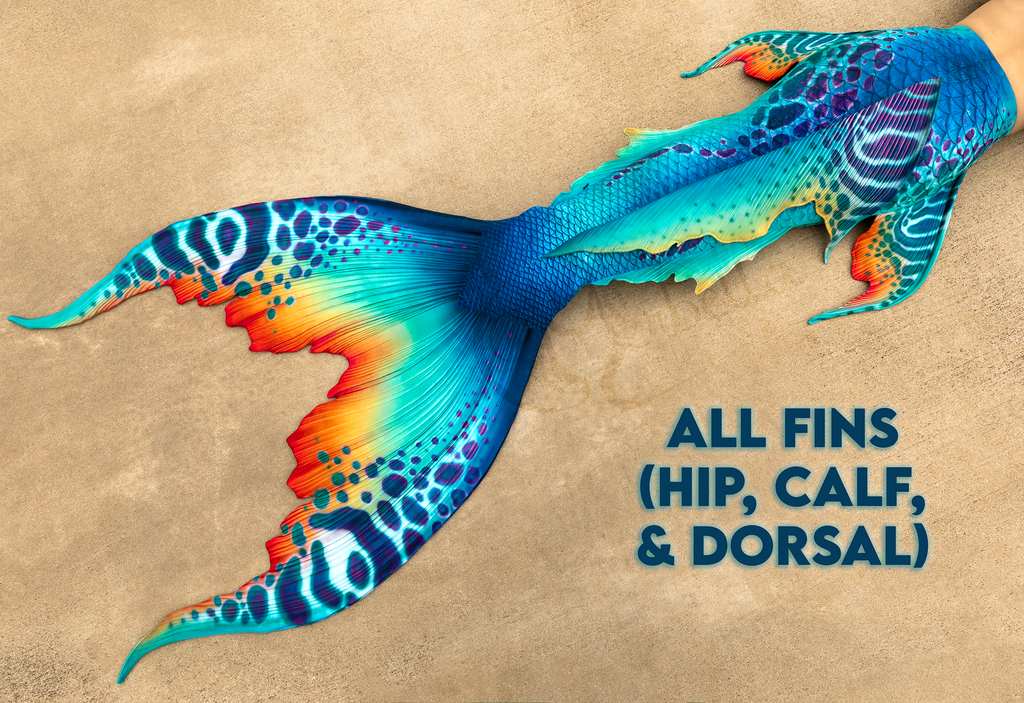 Damsel Merbella by Finfolk Signature Fabric Tail - READY TO SHIP