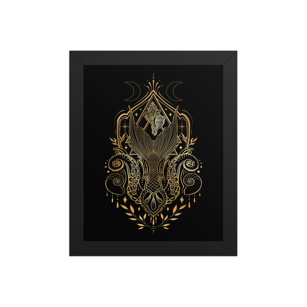 Finbella Riviera Muse Framed Art Print - Black