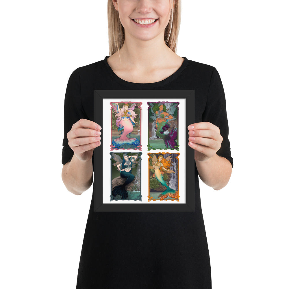 Finbella Fairy Mermaid Framed Art Print