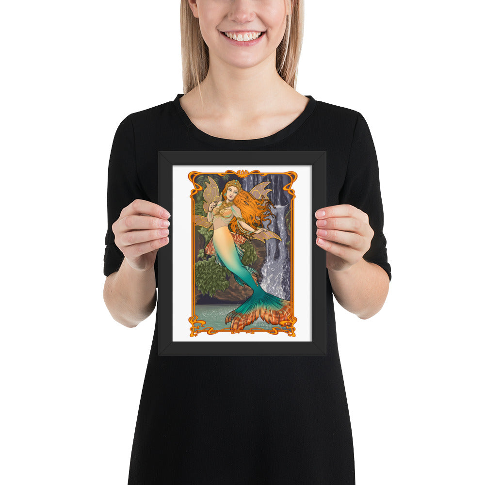 Clementine Finbella Fairy Mermaid Framed Art Print