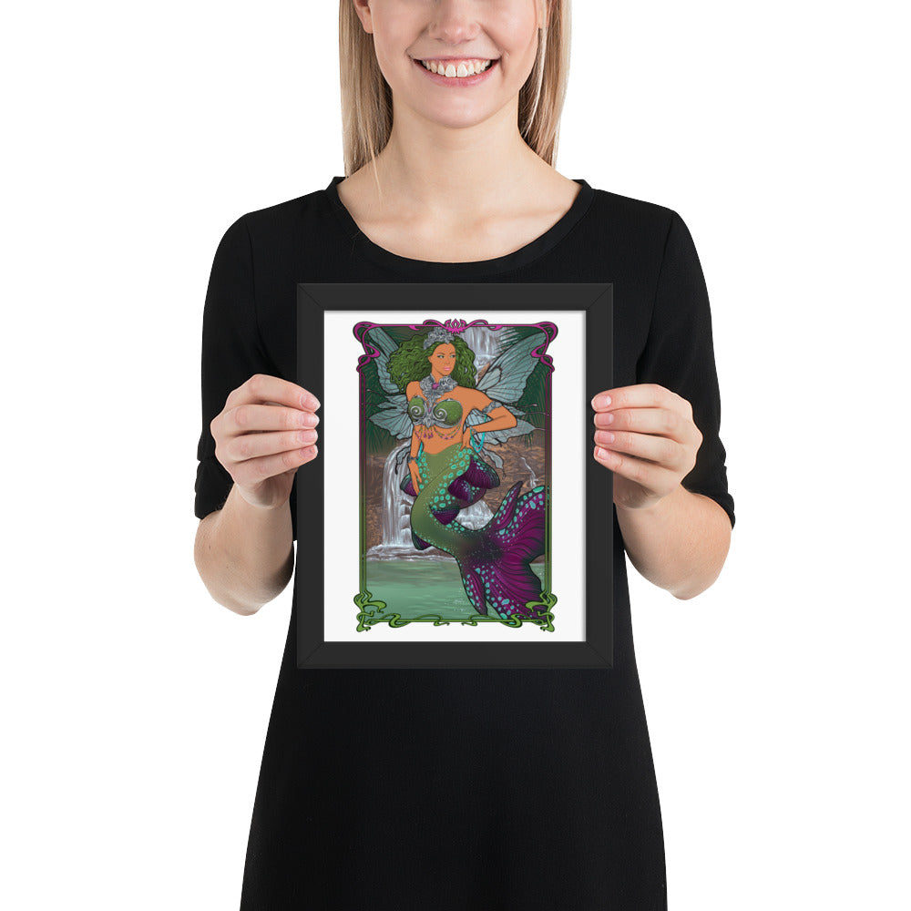 Amphibia Finbella Fairy Mermaid Framed Art Print