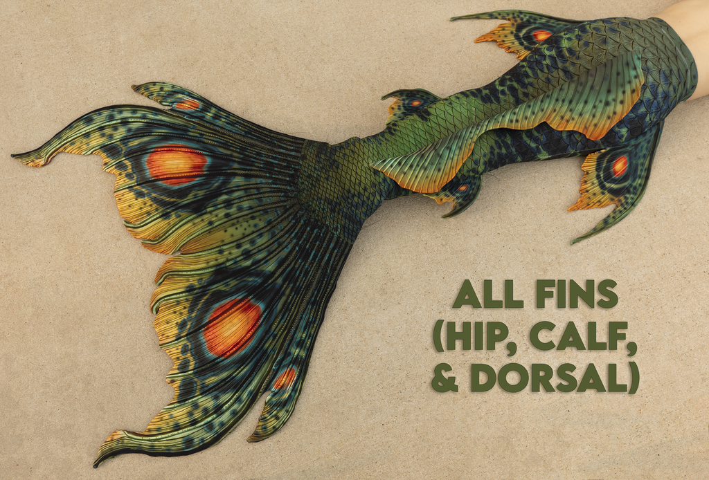 Everglade Merbella by Finfolk Signature Fabric Tail - READY TO SHIP