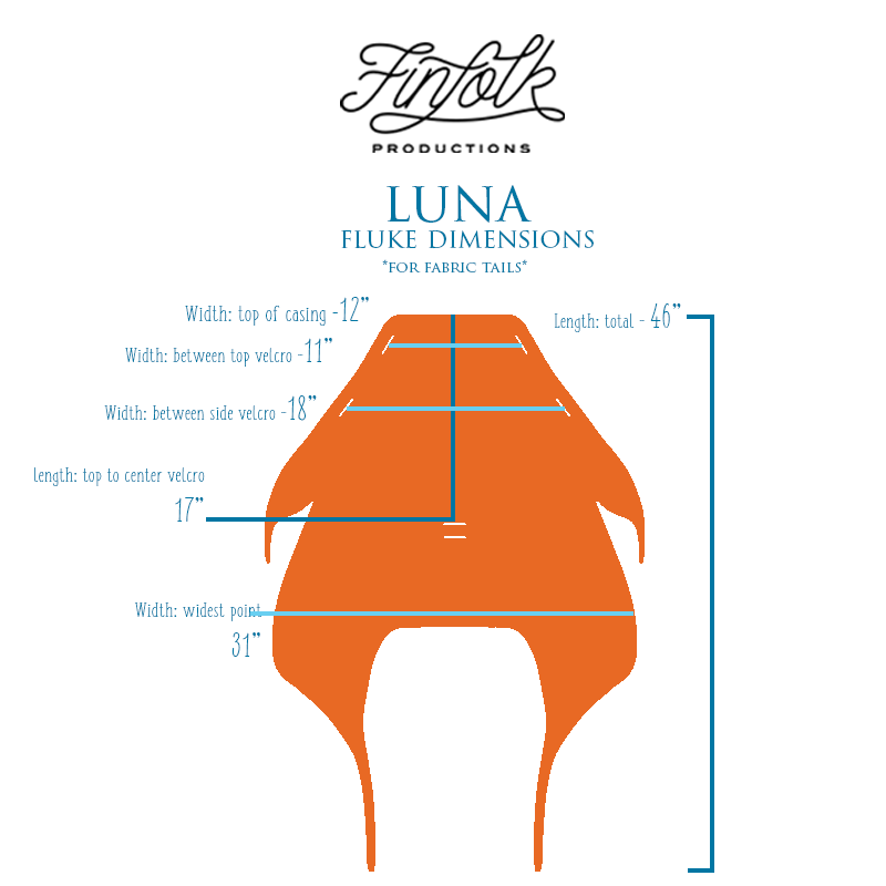 Dimensions for Finfolk's Luna fluke shape