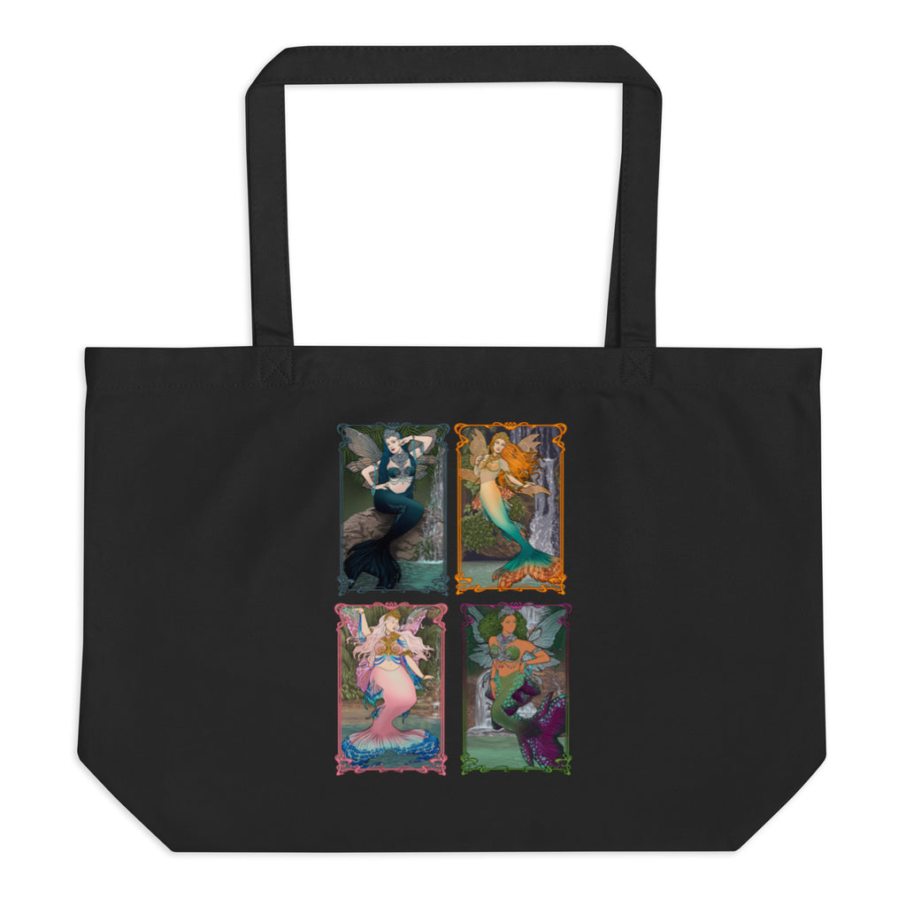 Finbella Fairy Mermaid Large Organic Tote Bag