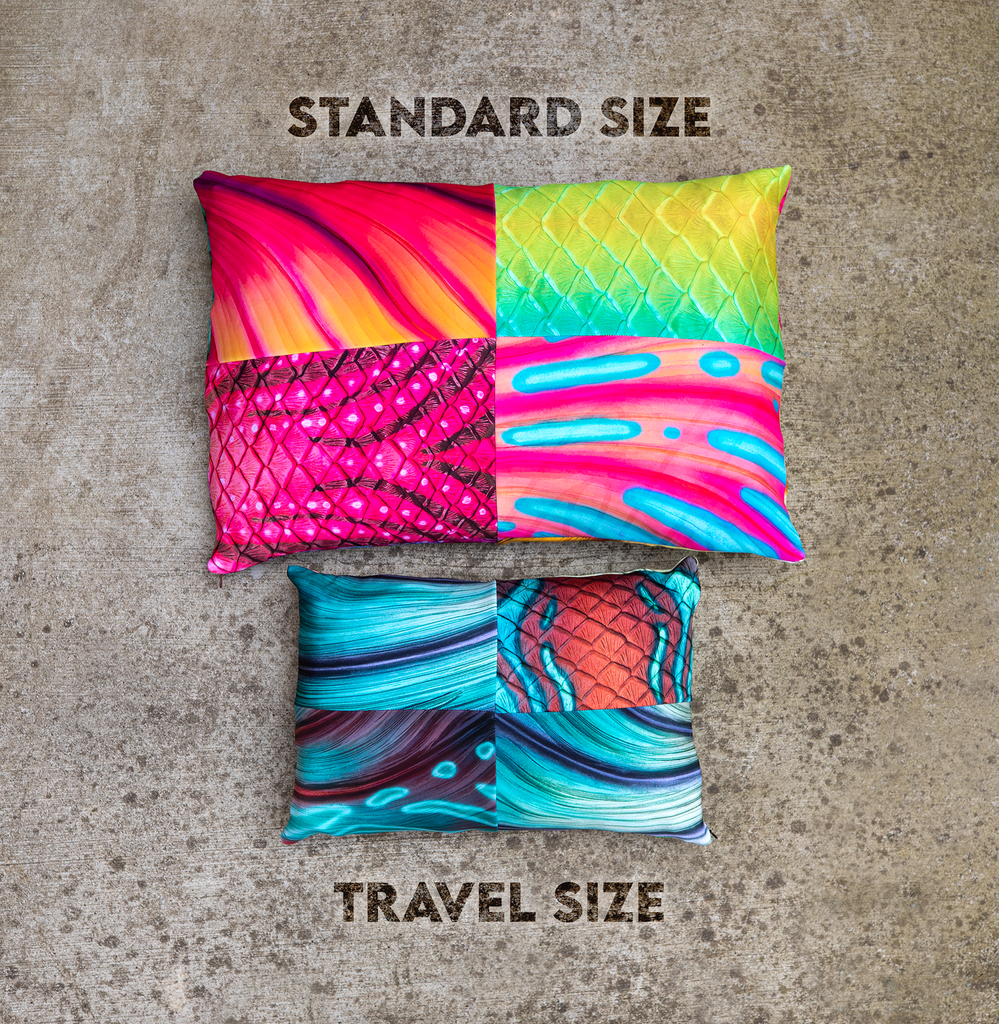 Mystery Tail Print Travel Pillow