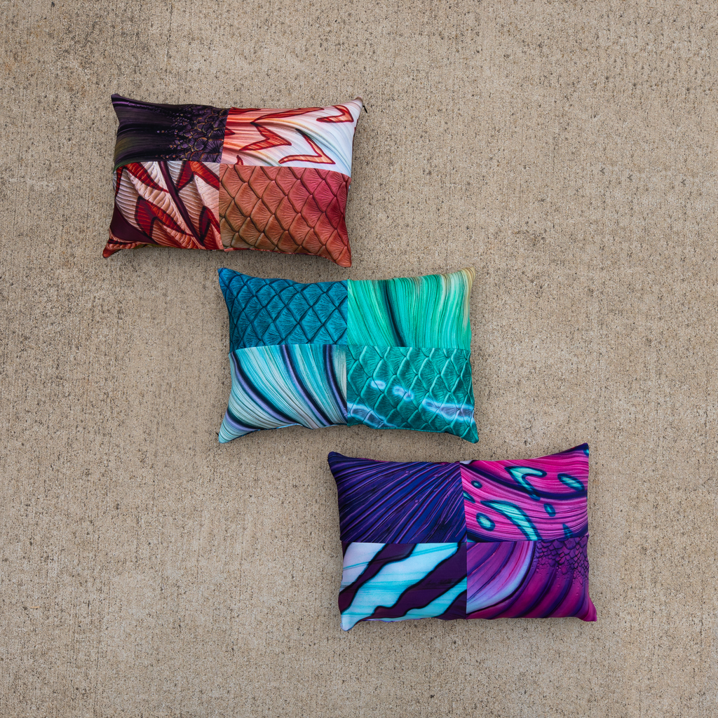 Mystery Tail Print Travel Pillow