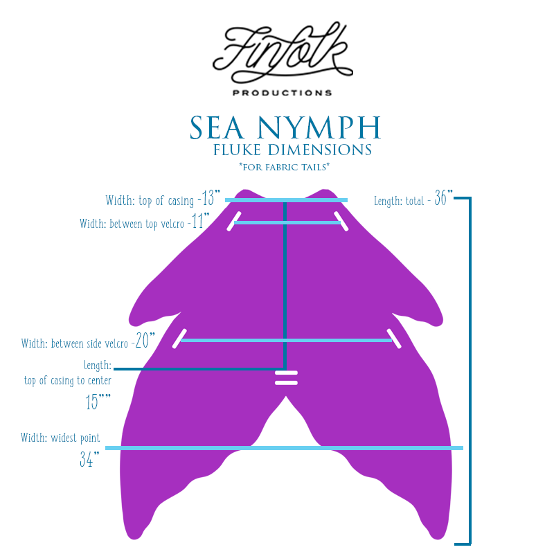 Dimensions for Finfolk's Sea Nymph fluke shape