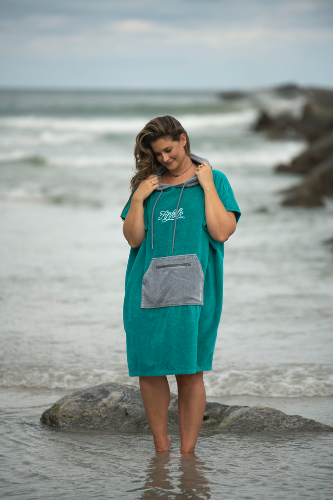 Finfolk Swim Team Teal Changing Poncho