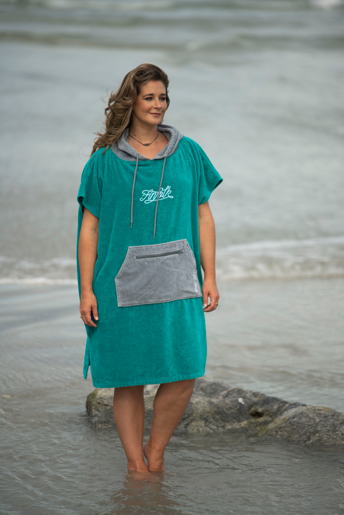 Finfolk Swim Team Teal Changing Poncho