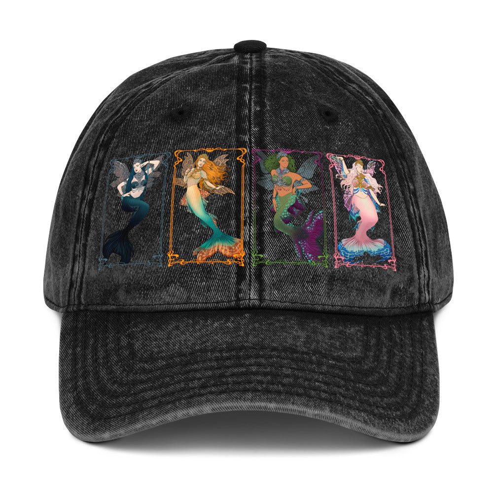 Finbella Fairy Mermaid Vintage Cotton Twill Cap