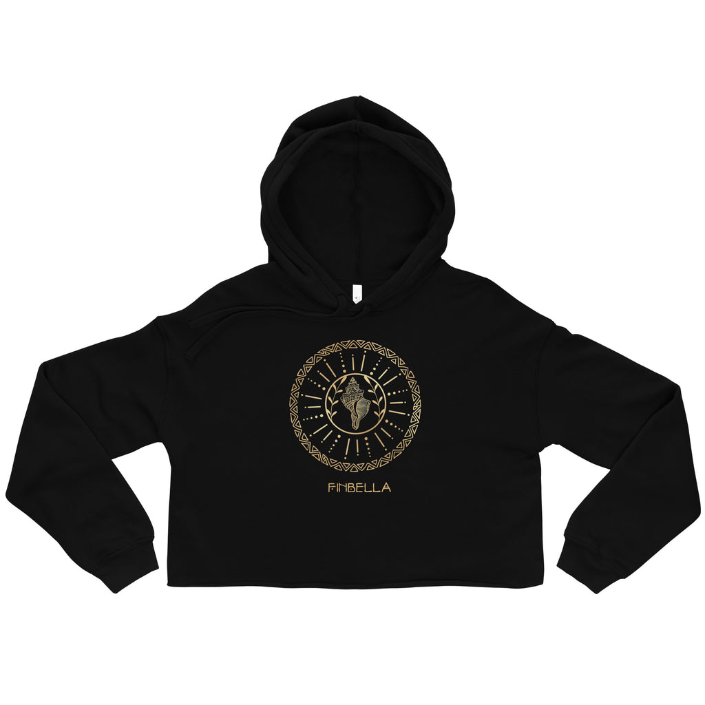 Finbella Riviera Muse Crop Hoodie - Black