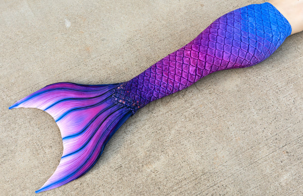 Fun Sewing Mermaid Tail & Pearls Fabric - Blue/Purple