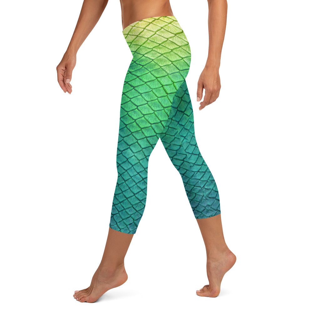 Shoal Green Capri Leggings