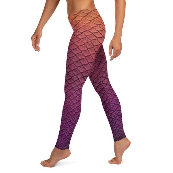 Mermaid Scales Leggings, Yoga Pants, Capris, Fish Scale Leggings