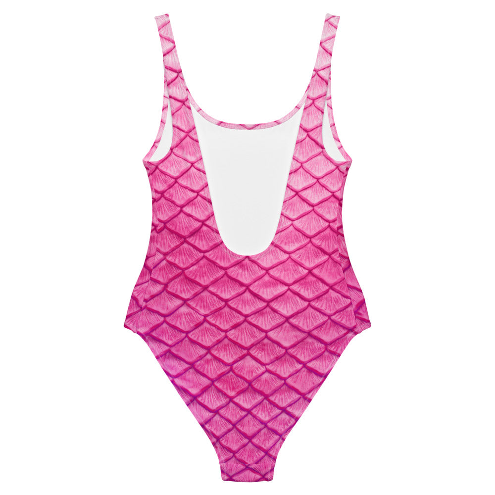 Plumeria Pink One-Piece Swimsuit